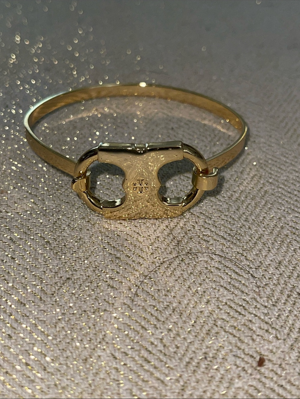 Tory Burch Gold Logo Link Bangle Bracelet